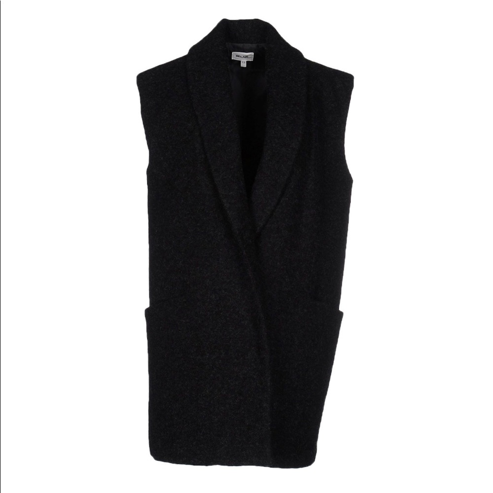 Belair Sleeveless Coat Deep Gray Size 2